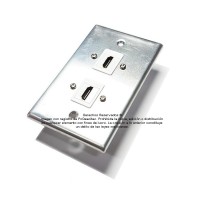 Placa Tapa doble HDMI 4k en Aluminio