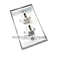 Placa Tapa doble HDMI 4k en Aluminio