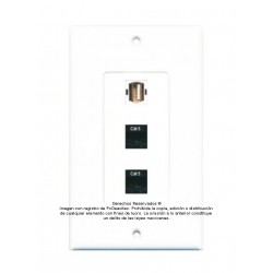 Placa Tapa Pared USB 2.0 Tipo A + 2 Jack Rj45 Cat5e