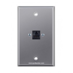 Placa Tapa Jack RJ45 Cat5 crimpado en Aluminio