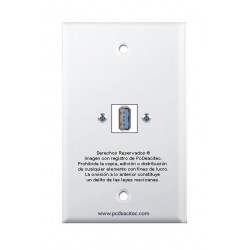 Placa Tapa USB 3.0 tipo A en ABS