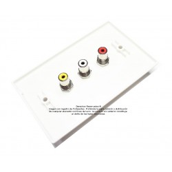 Placa Tapa RCA AV en ABS
