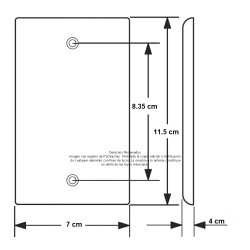 Placa Tapa HDMI 4k pigtail + Jack RJ45 Cat6 ponchable en Acero Inoxidable