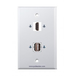 Placa Tapa HDMI + USB 2.0 en ABS