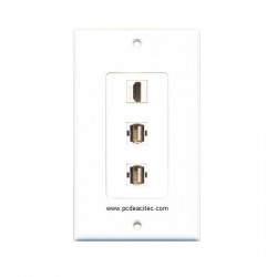 Placa Tapa decora ABS puerto HDMI + 2 x USB 2.0