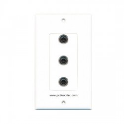 Placa Tapa decora ABS 3 Jack audio 3.5 mm