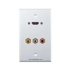 Placa Tapa HDMI + AV en RCA en ABS