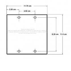 Placa Tapa VGA + RJ45 Cat5e + 2 Contactos Eléctricos en Aluminio