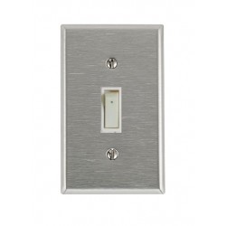 Placa Tapa apagador 1 polo 1 tiro en Acero Inoxidable