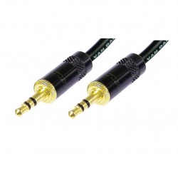 Cable estéreo TRS 3.5 mm a TRS 3.5 mm Canare - Neutrik Rean en oro de 2 m