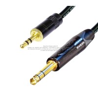 Cable estéreo TRS 6.3 mm a TRS 3.5 mm Canare - Neutrik en oro de 50 m