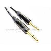 Cable estéreo TRS a TRS 6.3 mm Canare - Neutrik en oro grado estudio de 50 m