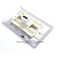 Placa Tapa HDMI 4k en Acero Inoxidable