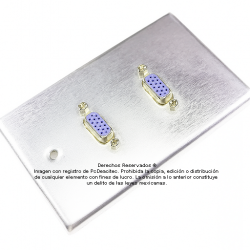 Placa Tapa doble VGA en Aluminio