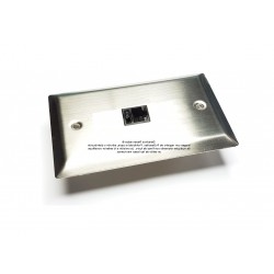 Placa Tapa 1 Jack RJ45 Cat6 crimpado en Acero Inoxidable