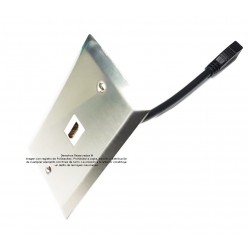 Placa Tapa HDMI pigtail en Acero Inoxidable