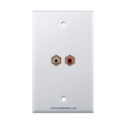 Placa Tapa RCA estéreo en ABS