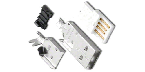 USB soldable / USB crimpado