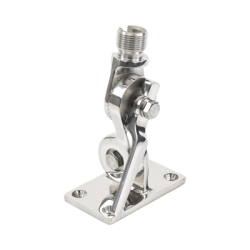 Montaje rotativo de acero inoxidable para uso pesado de 4 posiciones, rosca estándar de 1”-14, incluye tornillos de sujeción y base de plástico. 