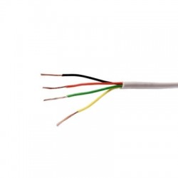 Bobina de 305 Metros /  Cable de Cobre / 4 x 22 AWG / Tipo CM-CL2 / Para Interior / Color Blanco / Para Aplicaciones de Alarmas de Intrusión y Automatización