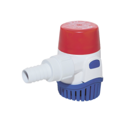 Bomba sumergible de achique de 500 galones por hora a 12 Volts de corriente directa.