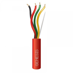 Alambre  4x18 AWG FPLR-CL3R, Rojo, para sistemas contra incendio. Venta por metro