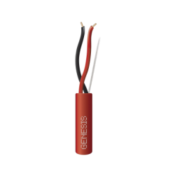 Carrete de Alambre 305 Metros / 2 x 16 AWG / Color Rojo / Tipo FPLR, CL3R, (UL) FT4 / Para Aplicaciones  en Sistemas de Detección de Incendio y Sistemas de Evacuación.