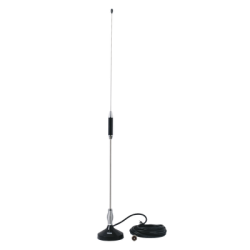 Antena Móvil para Rango de Frecuencia de Banda Civil (CB) 26.960 - 27.400 MHz.