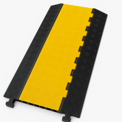 Protecctor P / Cables USO RUDO / 3 Canales / Hule Reciclado / Tapa amarilla.