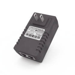 Adaptador de pared / Inyector PoE / 48 Vcc / 0.5 A / Controlado por chip IC / Protección contra OV, OC, SC, UV/  Fácil de instalar