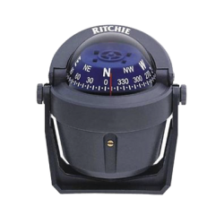 Brújula serie Sport en color gris, con iluminación nocturna color verde.