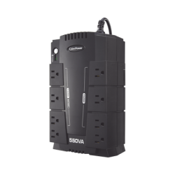 UPS de 550 VA/330 W, Topología Standby, Entrada 120 Vca NEMA 5-15P, Tipo Gabinete Compacto, Con 8 Tomas NEMA 5-15R