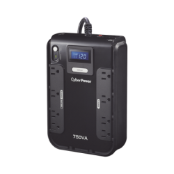 UPS de 750 VA/420 W, Topología Standby, Entrada 120 Vca NEMA 5-15P, Tipo Gabinete Compacto, Con 8 Tomas NEMA 5-15R