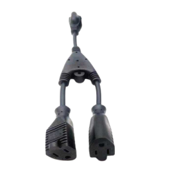 Cable con derivación Vca / 1 Entrada macho Vca / 2 salidas hembra Vca  