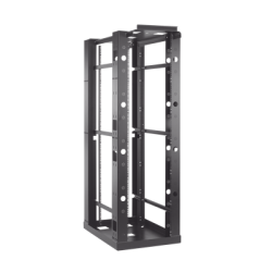 Rack de 4 Postes Sísmico, Estándar de 19 in, Rieles Con Orificio Para Tuerca Enjaulada, Fabricado en Acero, 45 Unidades de Rack, Color Negro