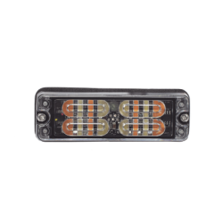 Luz Perimetral, 12 LED Ultra Brillantes, Color Ámbar / Claro