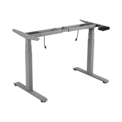 Base de Escritorio Motorizado Profesional / Altura Ajustable 60-125cm / Estructura Estable / Funcionamiento Suave / 3 Preset de Posiciones / Color Gris / Soporta hasta 100Kg de carga 