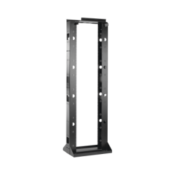 Rack de 2 Postes Sísmico, Estándar de 19 in, Rieles Numerados y Roscados #12-24, Fabricado en Acero, 45 Unidades de Rack, Color Negro