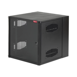 Gabinete AccessPlus de Montaje en Pared de 19in, Rieles Numerados y Roscados #10-32, Puerta con Ventana de Seguridad, 600 mm de Ancho, 637 mm de Profundidad, 12 UR, Color Negro