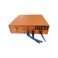 Receptora de alarmas IP Universal con 1 entrada de linea telefónica, para su central de monitoreo, recepción TCP/IP o GPRS, serie  M2M, paneles de alarma Hikvision, entre otros.