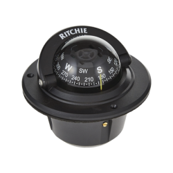 Brújula serie Explorer en color negro, con iluminación nocturna color verde.