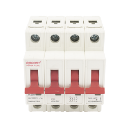 Protección Térmica 4P, 20A,  Corriente Directa  1000 Vcc para Aplicación Fotovoltaica Montaje Riel DIN