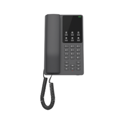 Teléfono IP Hotelero, 2 líneas SIP con 2 cuentas, codec Opus, IPV4/IPV6, color negro, con gestión en la nube GDMS