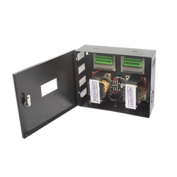 Fuente de poder profesional CCTV de 24 Vca @16A, 16 cámaras, volt. de entrada: 115, 127, 132 Vca (Seleccionable), con capacidad de batería de respaldo, requiere batería