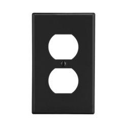 Tapa para Contacto Dúplex Color Negro.