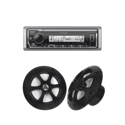 Kit de estéreo con Bluetooth KMR-M332BT | más Par de bocinas KFC-1613MRB