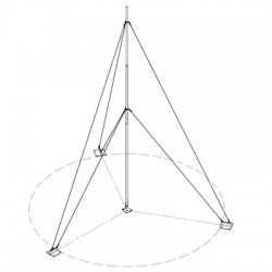 Kit con Mástil Telescópico de 6 m con Accesorios de Instalación (No incluye retenida). 