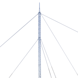 Kit de Torre Arriostrada de Techo de 24 m con Tramo STZ30G Galvanizada por Inmersión en Caliente (No incluye retenida).