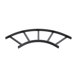 Accesorio de Escalerilla Sección Horizontal de 90º, 12 in de Ancho, de Acero, Color Negro