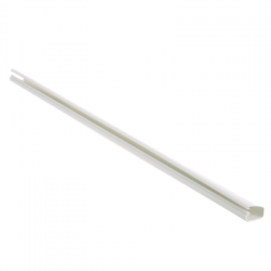 Canaleta LD5 de PVC rígido, con cinta adhesiva para instalación sin herramientas, 26 x 15 x 1828.8 mm, Color Blanco